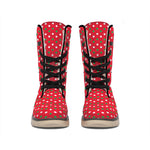 Christmas Polka Dot Pattern Print Winter Boots