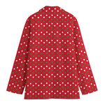 Christmas Polka Dot Pattern Print Women's Blazer