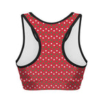 Christmas Polka Dot Pattern Print Women's Sports Bra