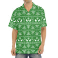 Christmas Pot Leaf Pattern Print Aloha Shirt
