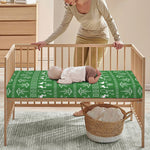 Christmas Pot Leaf Pattern Print Baby Crib Sheet
