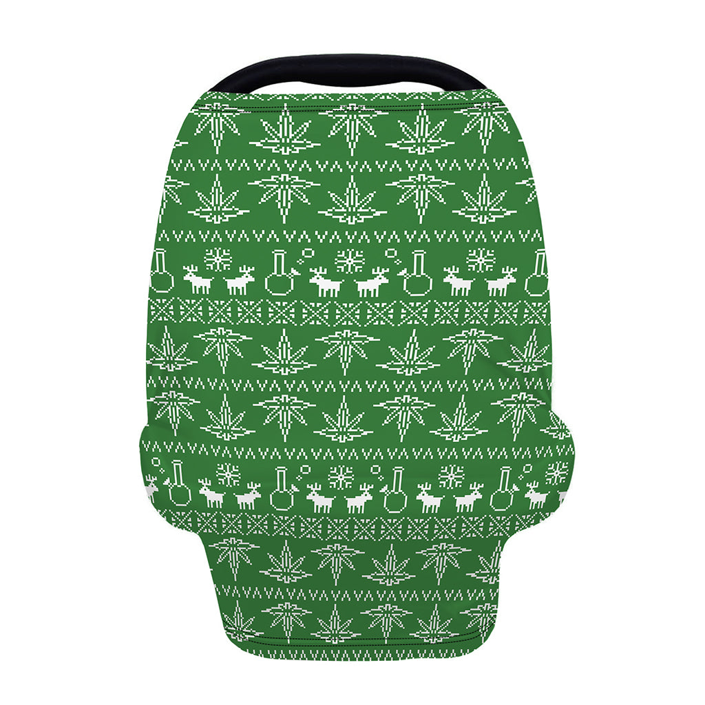 Christmas Pot Leaf Pattern Print Baby Seat Cover