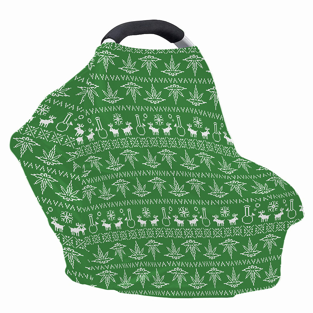 Christmas Pot Leaf Pattern Print Baby Seat Cover
