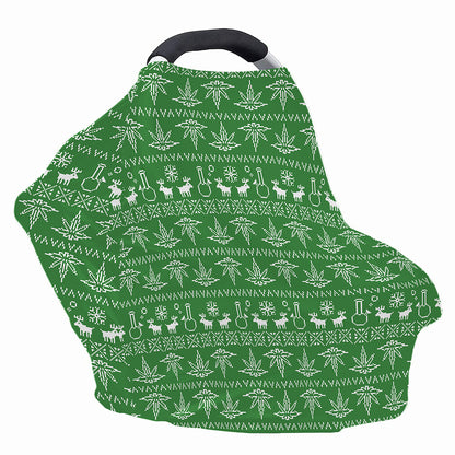 Christmas Pot Leaf Pattern Print Baby Seat Cover
