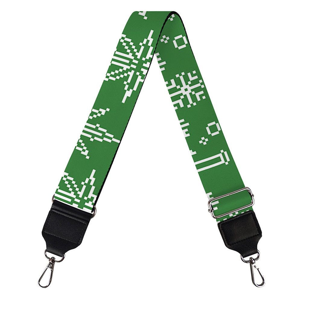 Christmas Pot Leaf Pattern Print Bag Strap