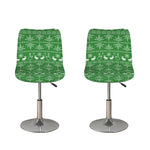 Christmas Pot Leaf Pattern Print Bar Stool Covers
