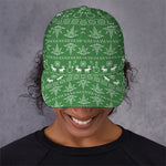 Christmas Pot Leaf Pattern Print Baseball Cap