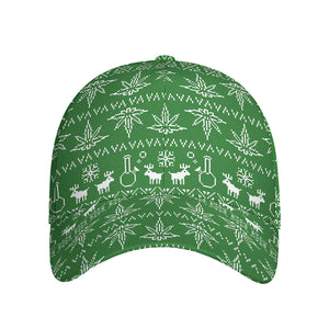 Christmas Pot Leaf Pattern Print Baseball Cap