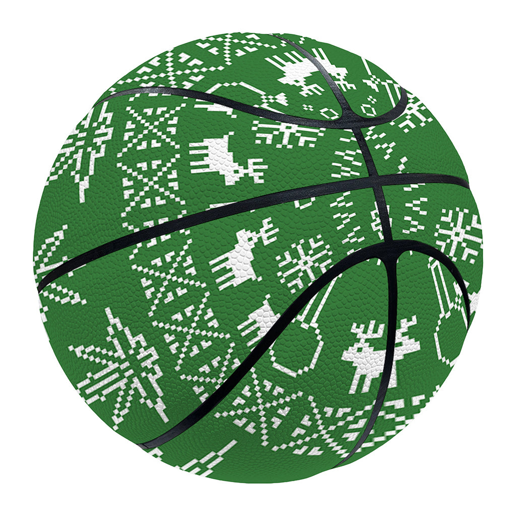 Christmas Pot Leaf Pattern Print Basketball