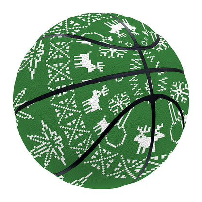 Christmas Pot Leaf Pattern Print Basketball
