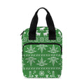 Christmas Pot Leaf Pattern Print Bible Tote Bag