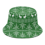 Christmas Pot Leaf Pattern Print Bucket Hat