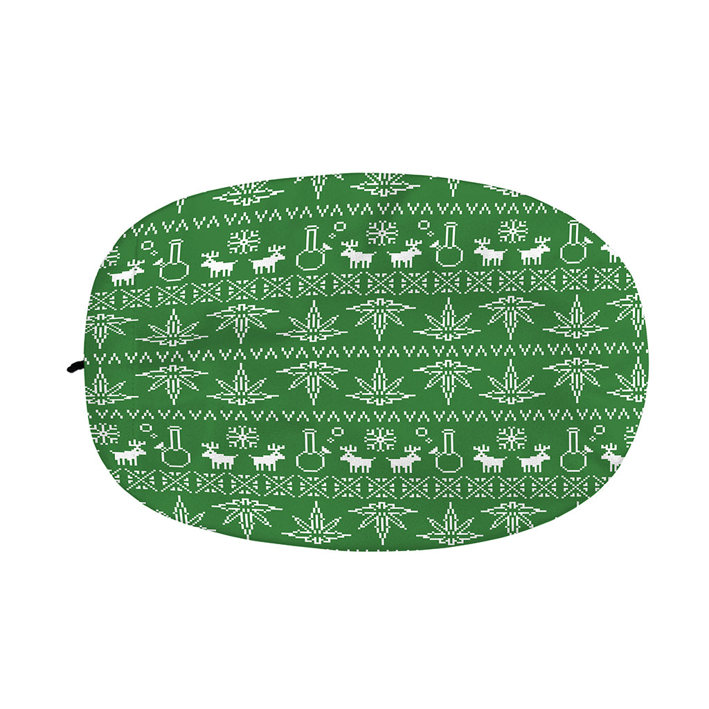 Christmas Pot Leaf Pattern Print Car Side Mirror Covers