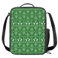Christmas Pot Leaf Pattern Print Crossbody Lunch Bag