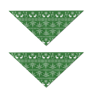 Christmas Pot Leaf Pattern Print Dog Bandana