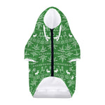Christmas Pot Leaf Pattern Print Dog Zip Up Hoodie