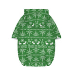 Christmas Pot Leaf Pattern Print Dog Zip Up Hoodie