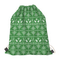 Christmas Pot Leaf Pattern Print Drawstring Bag