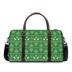 Christmas Pot Leaf Pattern Print Duffle Bag
