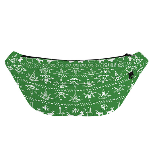 Christmas Pot Leaf Pattern Print Fanny Pack