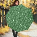 Christmas Pot Leaf Pattern Print Foldable Umbrella