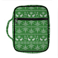 Christmas Pot Leaf Pattern Print Front Pocket Bible Bag