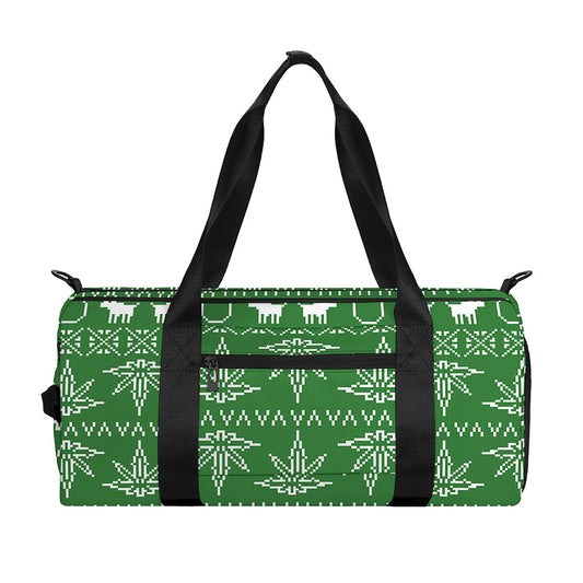 Christmas Pot Leaf Pattern Print Gym Bag