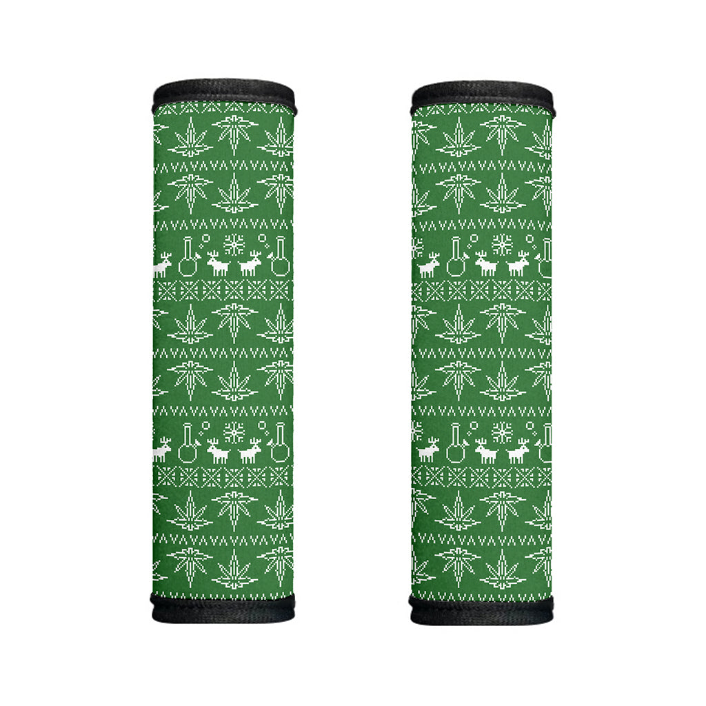 Christmas Pot Leaf Pattern Print Handle Covers