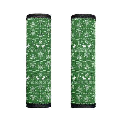 Christmas Pot Leaf Pattern Print Handle Covers