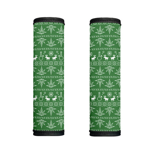Christmas Pot Leaf Pattern Print Handle Covers