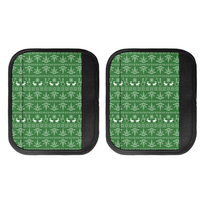 Christmas Pot Leaf Pattern Print Handle Covers