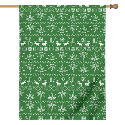 Christmas Pot Leaf Pattern Print House Flag