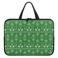 Christmas Pot Leaf Pattern Print Laptop Sleeve With Handle