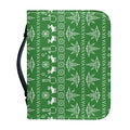 Christmas Pot Leaf Pattern Print Leather Bible Cover