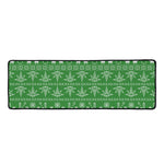 Christmas Pot Leaf Pattern Print Long Kitchen Mat