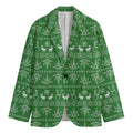 Christmas Pot Leaf Pattern Print Men's Blazer