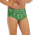 Christmas Pot Leaf Pattern Print Men's Briefs