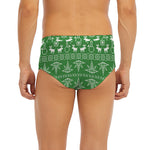 Christmas Pot Leaf Pattern Print Men's Briefs