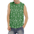 Christmas Pot Leaf Pattern Print Men's Fitness Tank Top