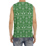 Christmas Pot Leaf Pattern Print Men's Fitness Tank Top