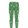 Christmas Pot Leaf Pattern Print Men's Leggings
