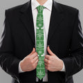 Christmas Pot Leaf Pattern Print Necktie