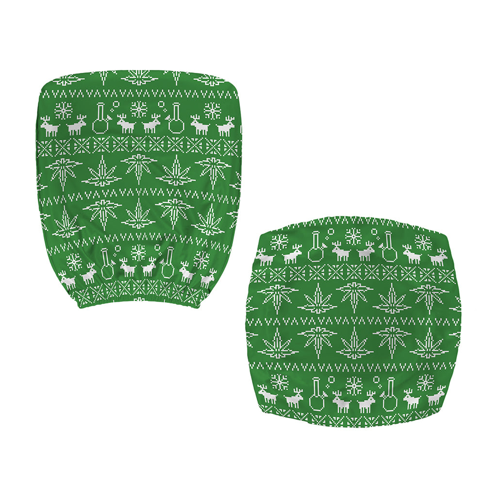 Christmas Pot Leaf Pattern Print Office Chair Cover