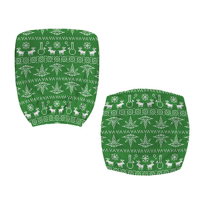 Christmas Pot Leaf Pattern Print Office Chair Cover