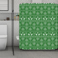 Christmas Pot Leaf Pattern Print Polyester Shower Curtain