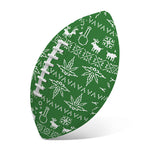 Christmas Pot Leaf Pattern Print Rugby Ball