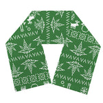Christmas Pot Leaf Pattern Print Scarf