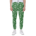 Christmas Pot Leaf Pattern Print Joggers