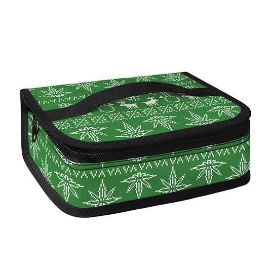 Christmas Pot Leaf Pattern Print Small Lunch Bag