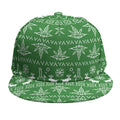 Christmas Pot Leaf Pattern Print Snapback Cap